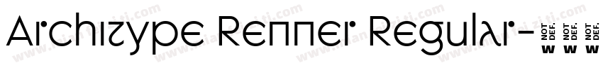 Architype Renner Regular字体转换